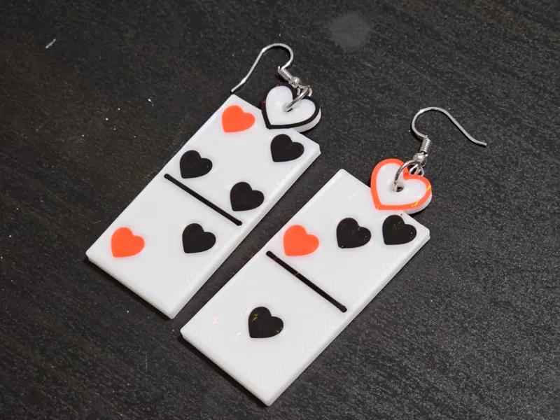 Heart Domino Earrings