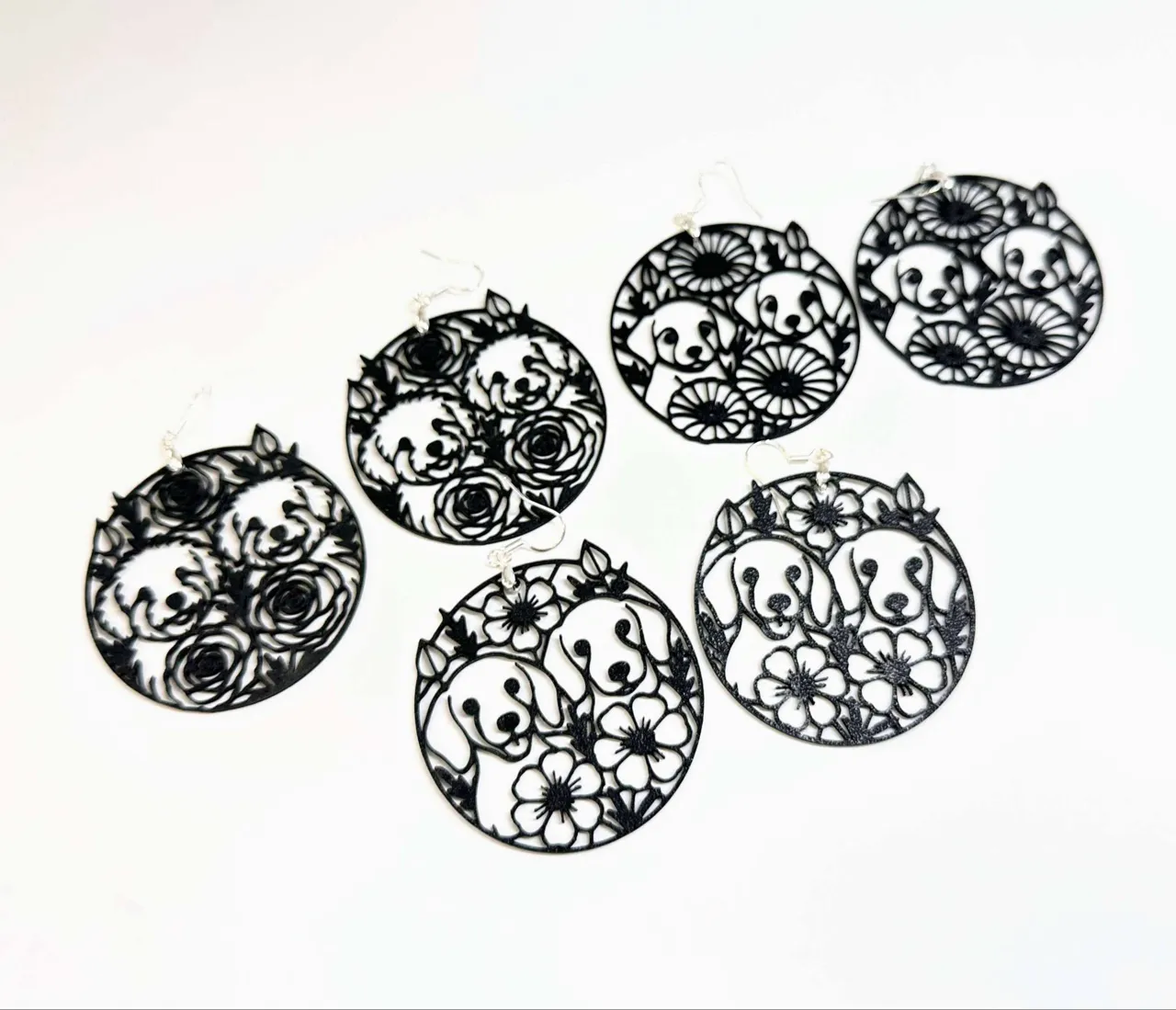 Dog Puppy Earrings or Coaster view 3