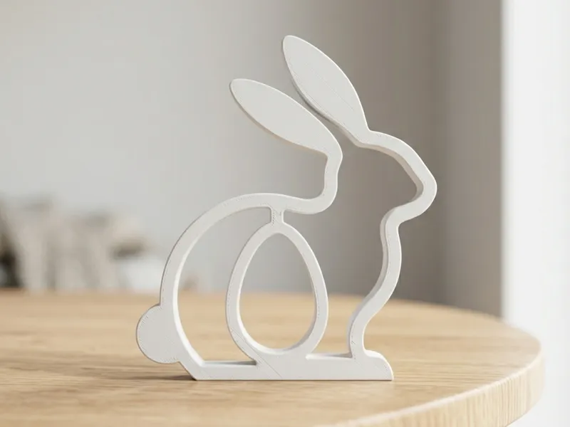 Minimalist Easter Bunny Decoration