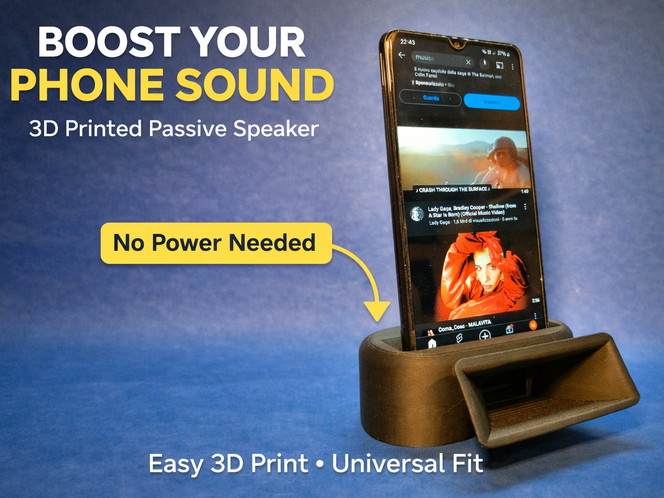Smartphone stand amplificator