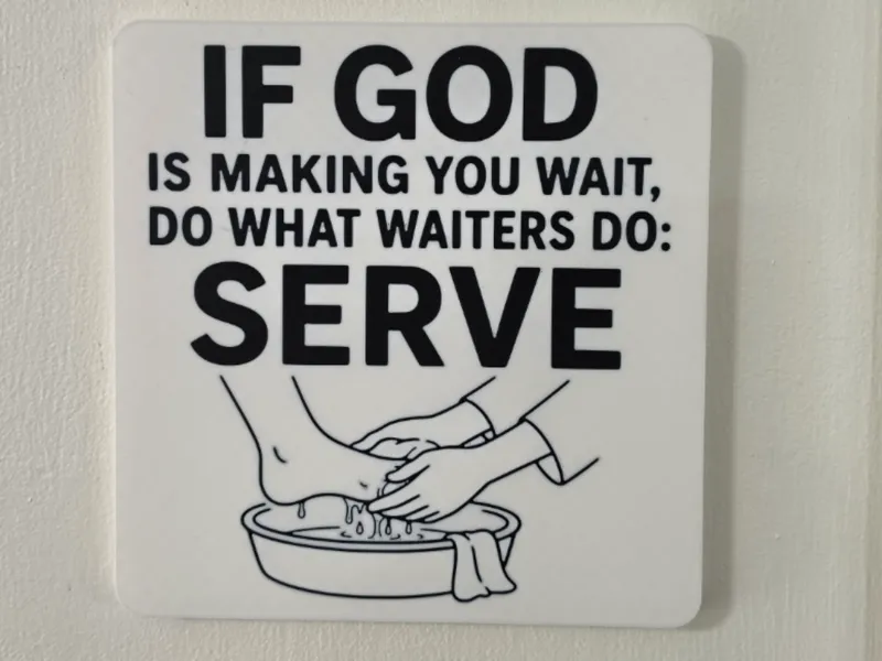 If God is making you wait,do what waiters do:Serve