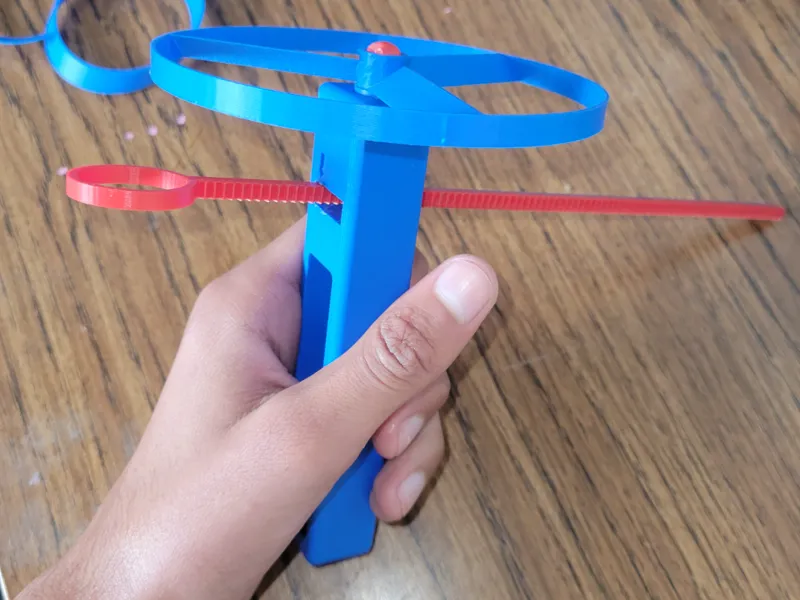 big powerful pull copter toy, flies over 50 feet