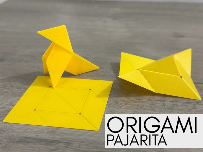 Foldable Origami Pajarita Bird