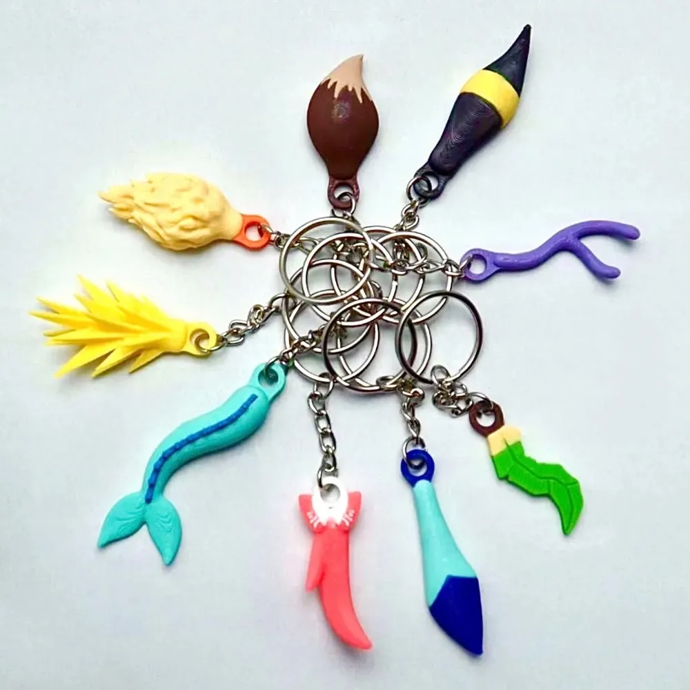 Eeveelutions Keychains! Pokemon Eevee Evolutions - Free 3D Print Model ...