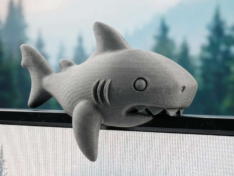 Cute Biting Shark Topper Monitor Sitter #015