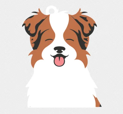 Keychain Australian Shepherd Red Merle 4 color