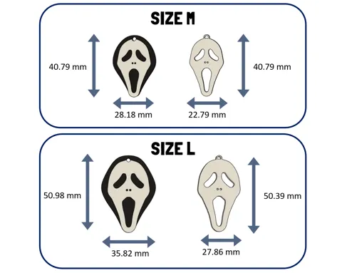 Scream earrings halloween view 2