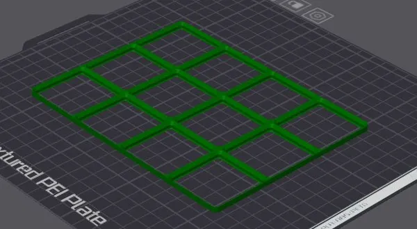 Plaque de base Gridfinity 4x3 (tolérance 0,4)