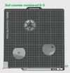 Ball counters with either 0-5 or 1-6 numbered dial