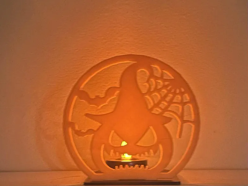Halloween Jack O Lantern Tea Light Candle Holder