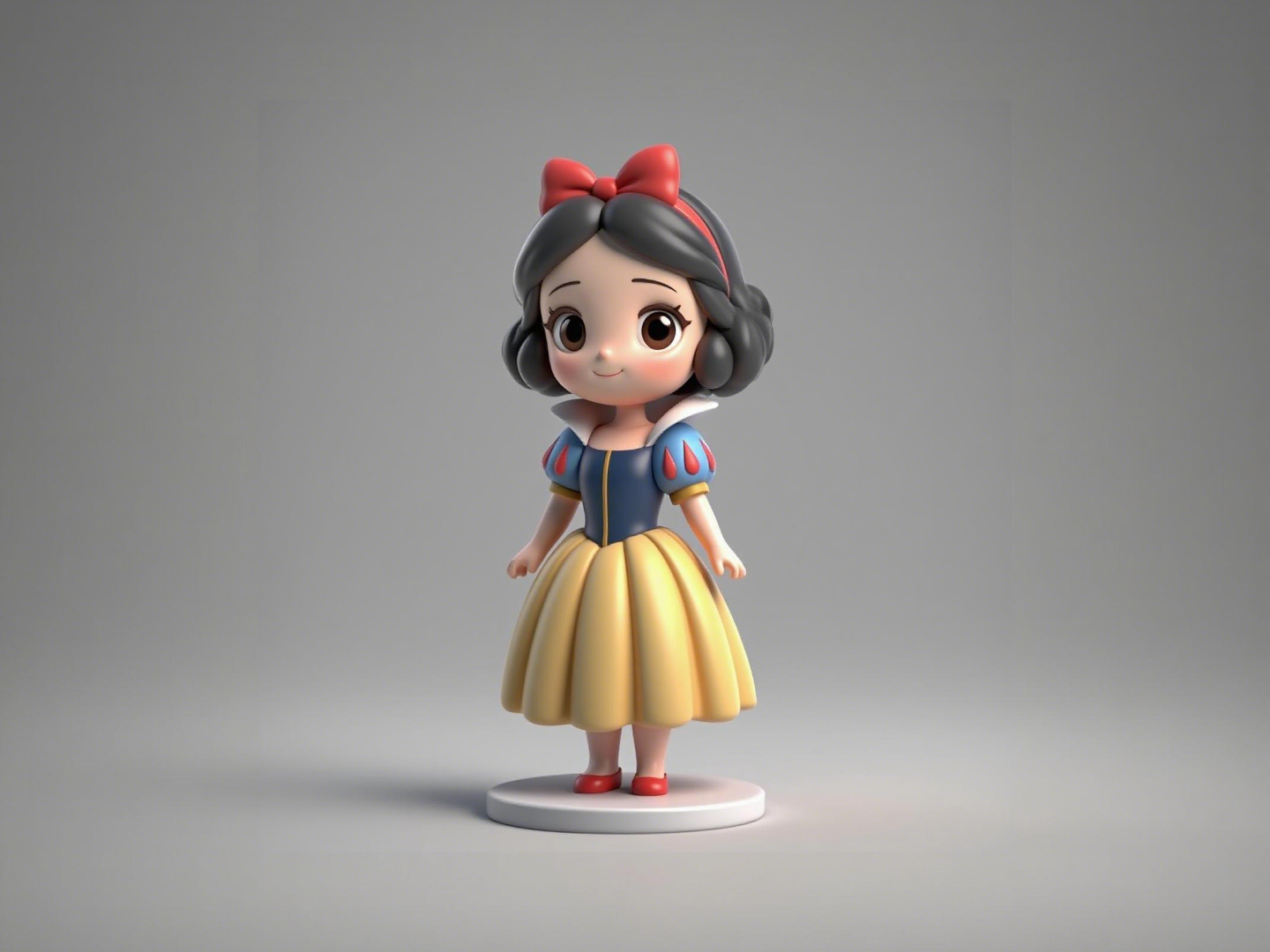 白雪公主-Q版迪士尼公主周边公仔-女孩儿童涂色玩具