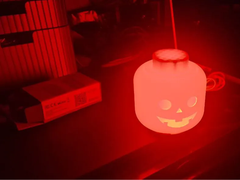 LegoHead Halloween Night Lamp
