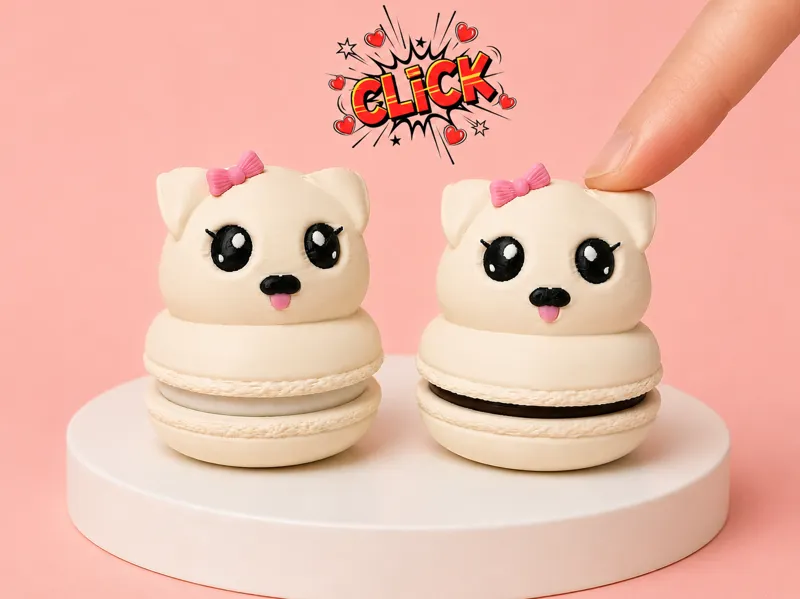 Macaron Dog Fidget Clicker