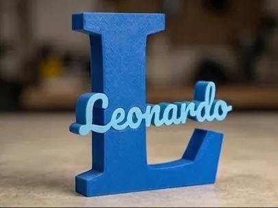 Leonardo Name Sign Letter L Multicolor Desk Decor