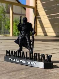 Figurine Mandalorian et socle Star Wars — photo 8