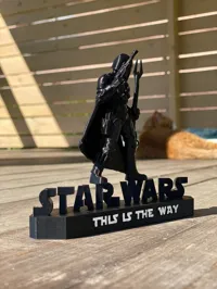 Figurine Mandalorian et socle Star Wars — photo 4