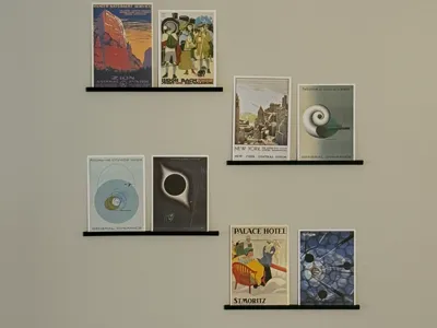 Postcard Display Rails - Quick Print!