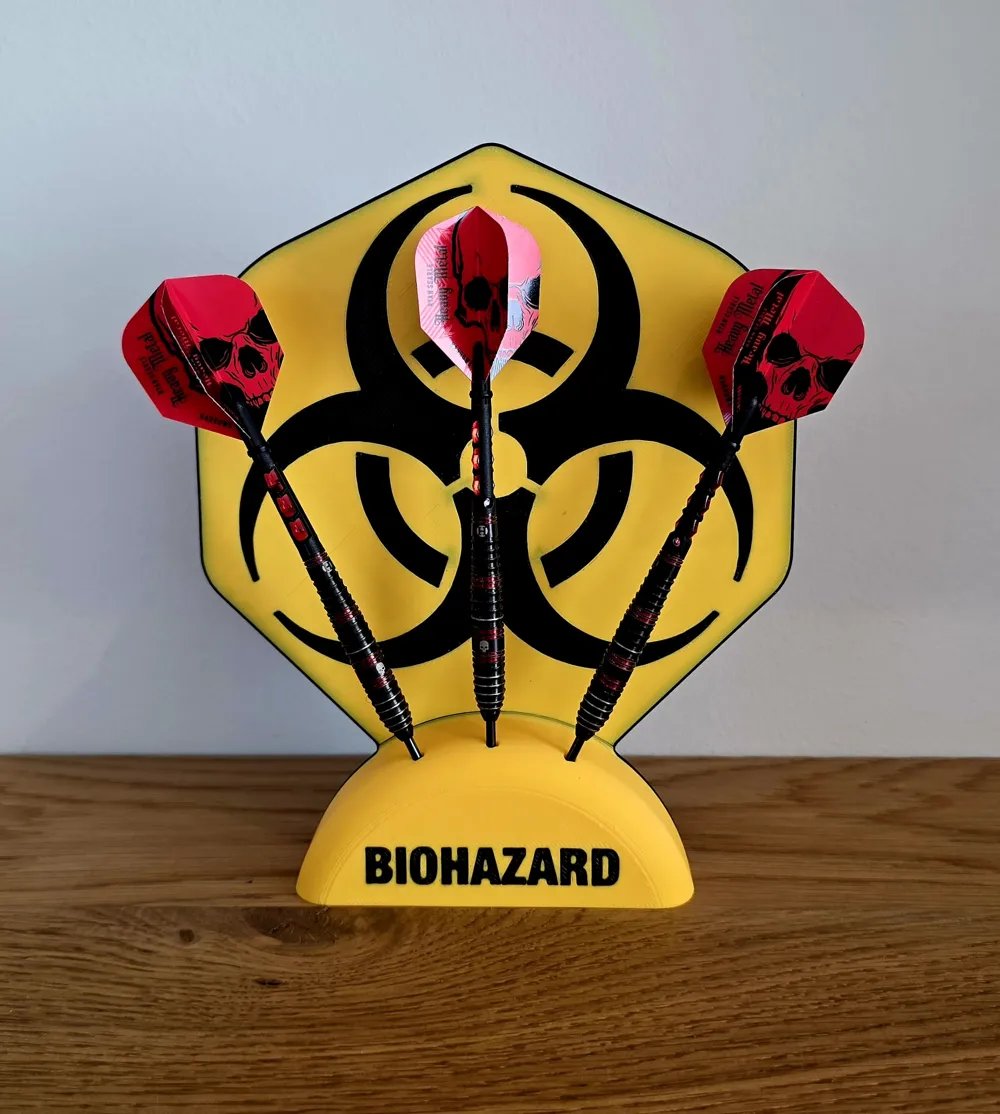 Biohazard - Dart display stand - Free 3D Print Model - MakerWorld