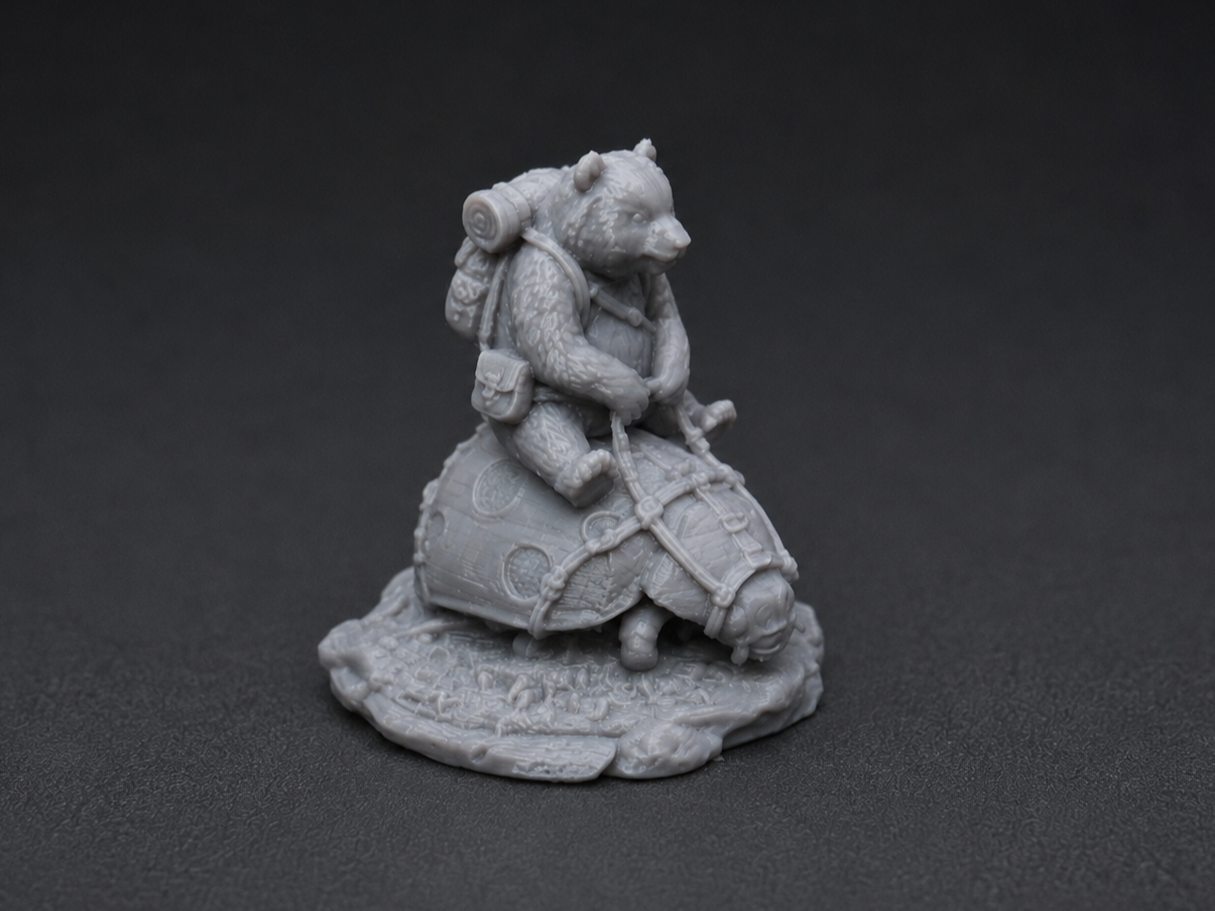Bear Riding a Giant Ladybug| Tabletop Miniature