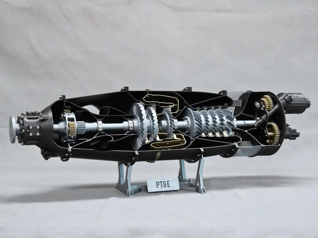 3D Printable Turboprop Engine view 3