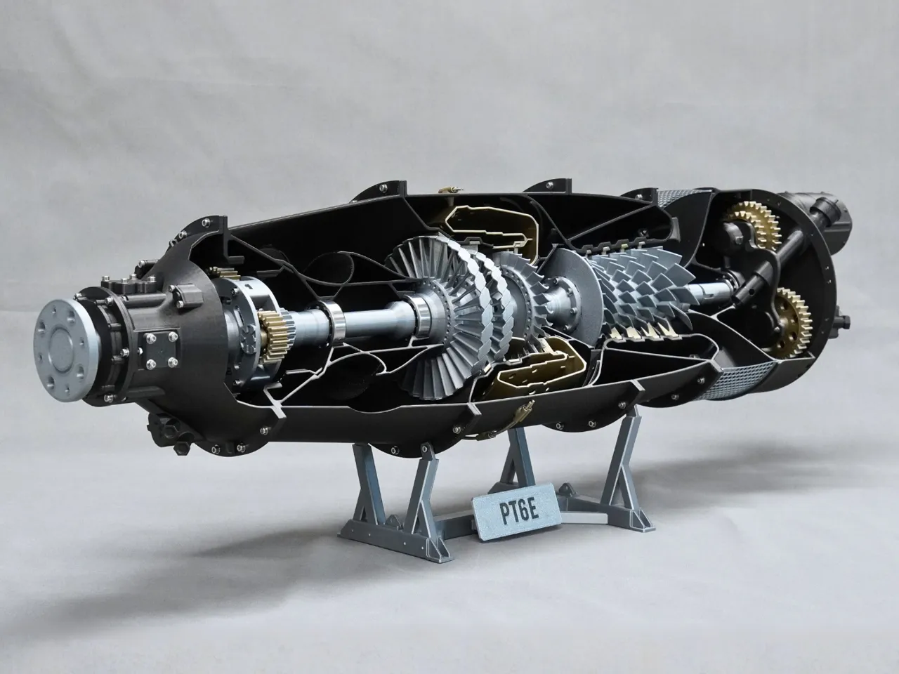 3D Printable Turboprop Engine view 2