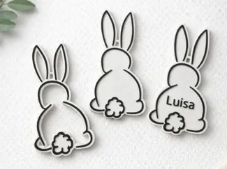 Personalisierbarer Osterhase – Name/Anhänger/Deko