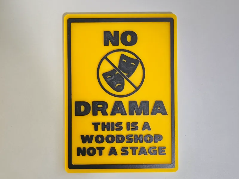 No Drama Shop Sign