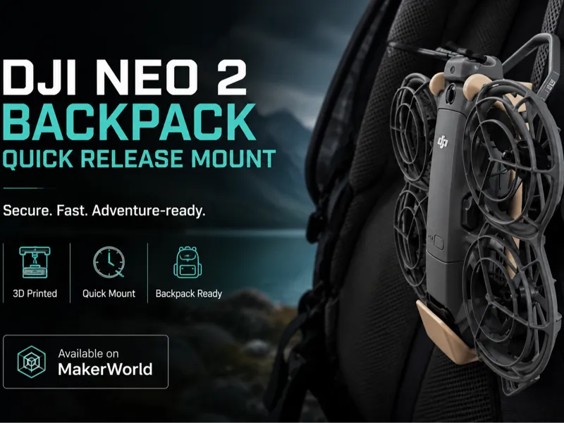 DJI Neo 2 Backpack Mount – Clip & Go (No Tools)