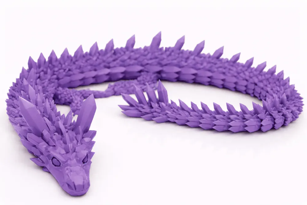 Articulated crystal Flexi dragon - Free 3D Print Model - MakerWorld