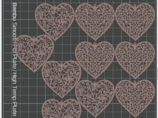 Lacy Valentine Heart Ornaments