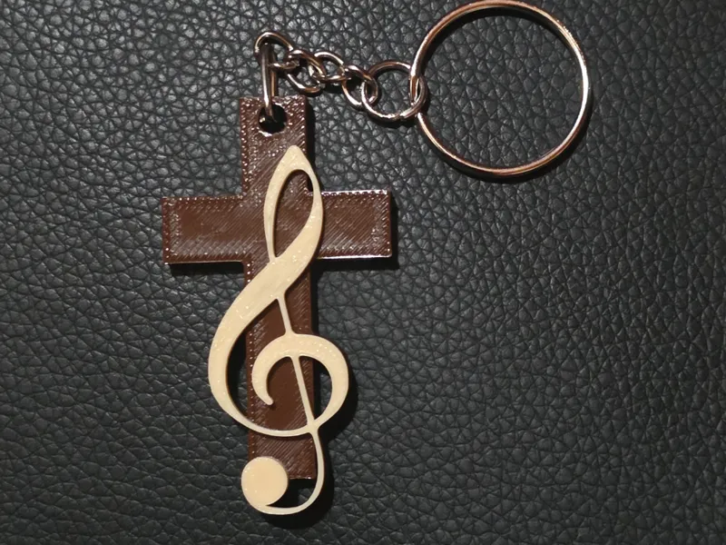 Llavero cruz musical