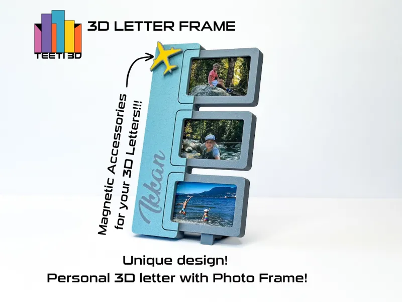 3D Letter Frame "I"
