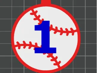 Baseball keychain #1