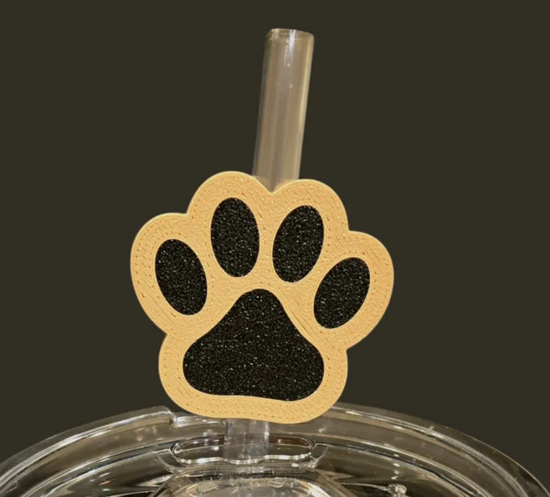 Dog Paw / Puppy Paw Straw Topper