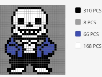 Sans (Mini) – Undertale Pixel Pegboard