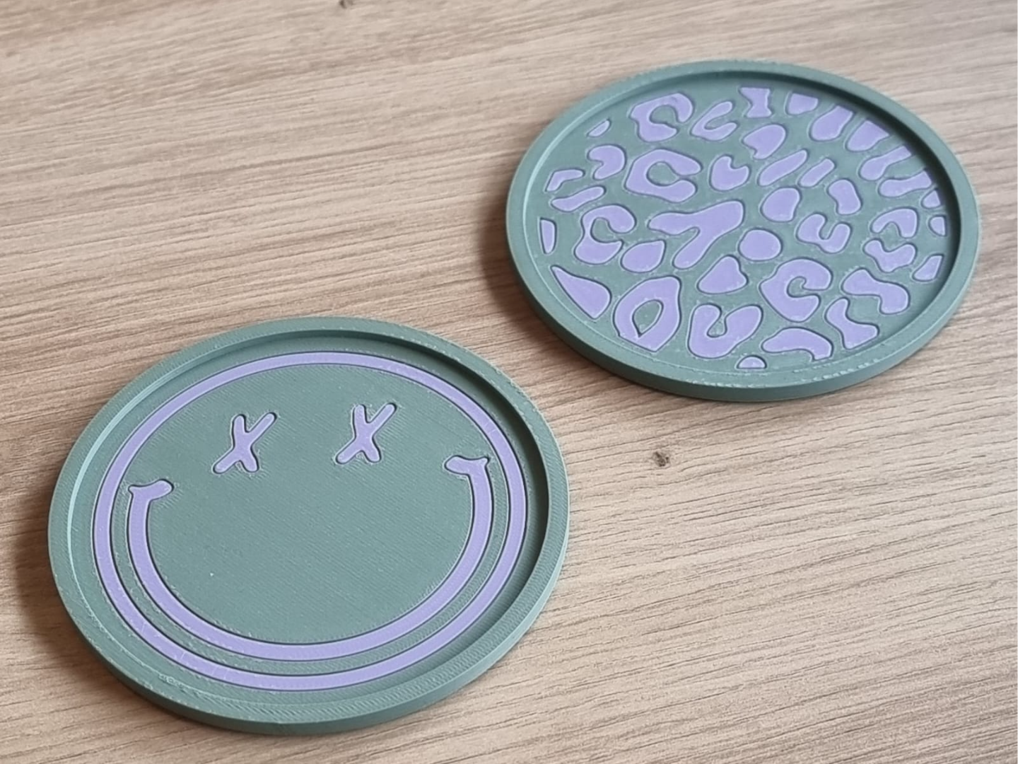 DeadSmile & WildPattern – Dual Color Coasters