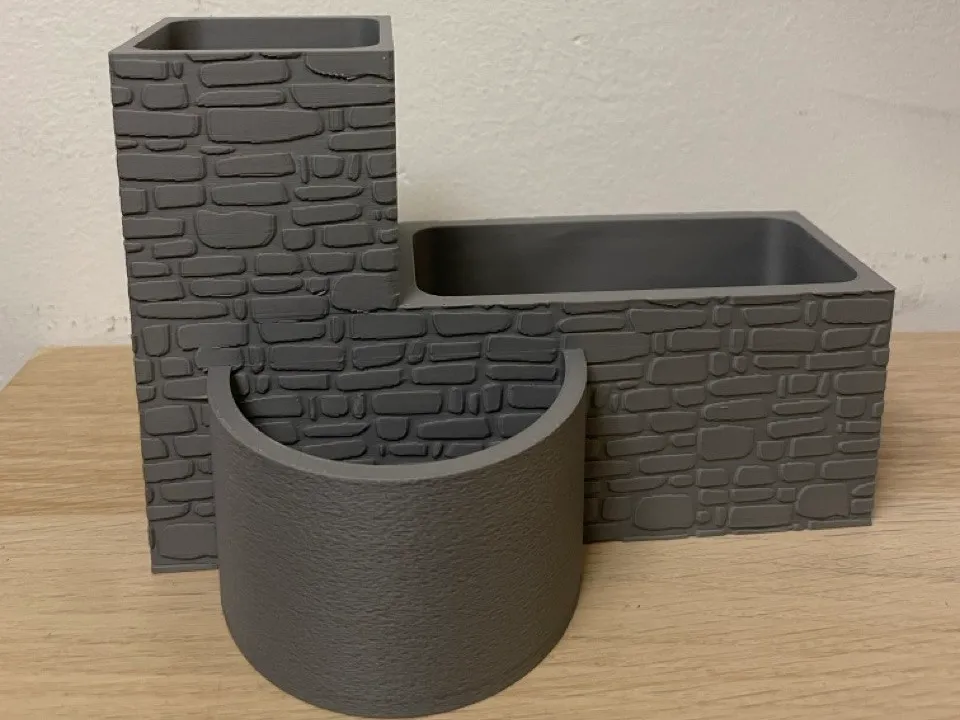 Desk organizer - stone wall