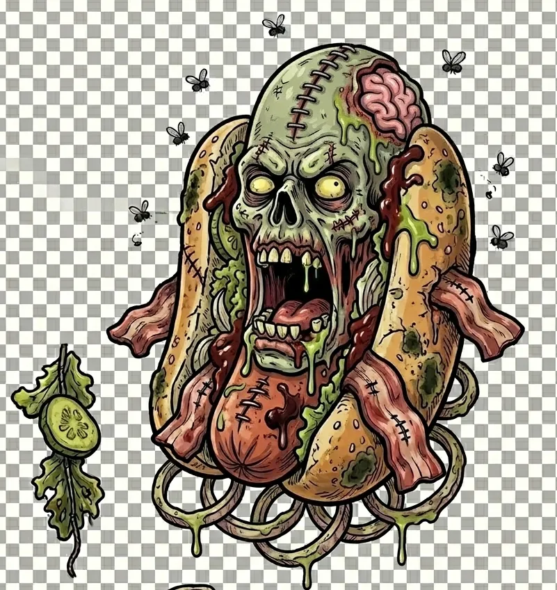 HORROR Zombie Hot Dog - Food Zombies #3 view 3