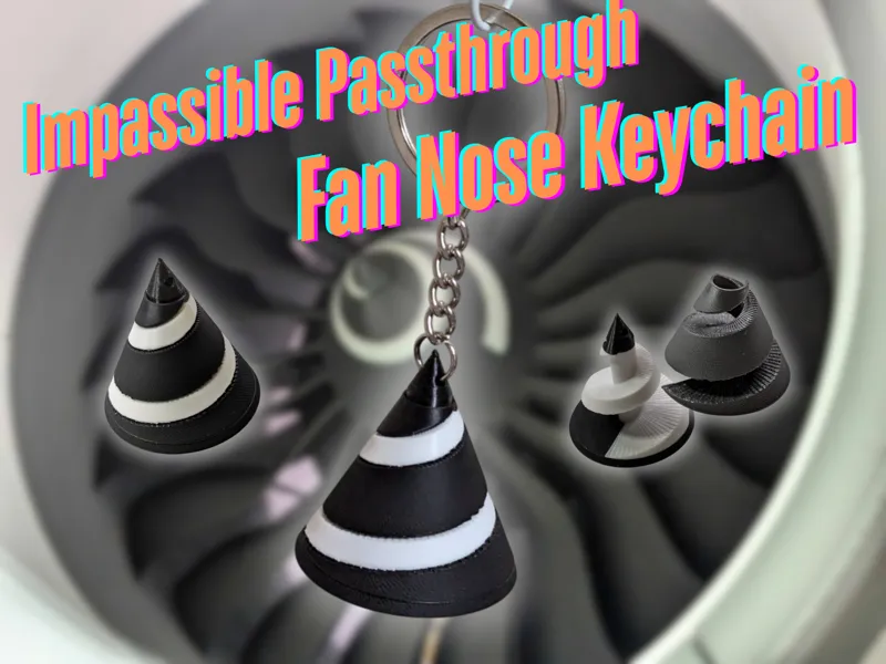 Impassible Passthrough Engine Fan Nose Keychain