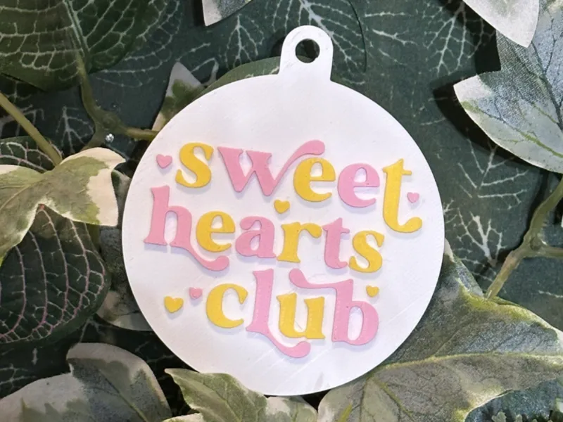 Valentines Galentines hanging tag ornament