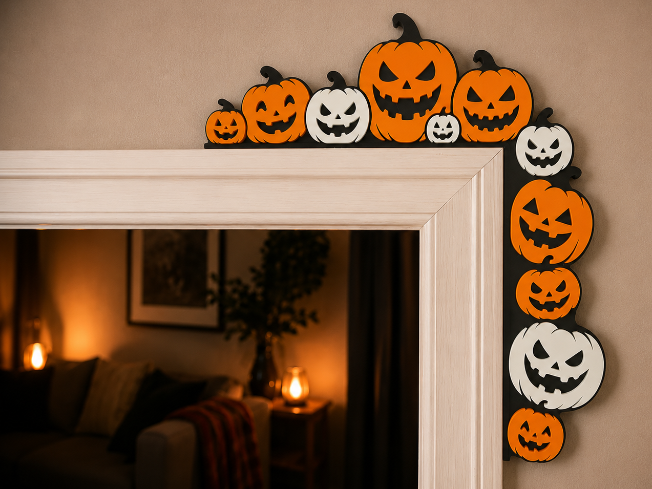 Jack-o-Lantern Door/Frame Corner Decor 3D model