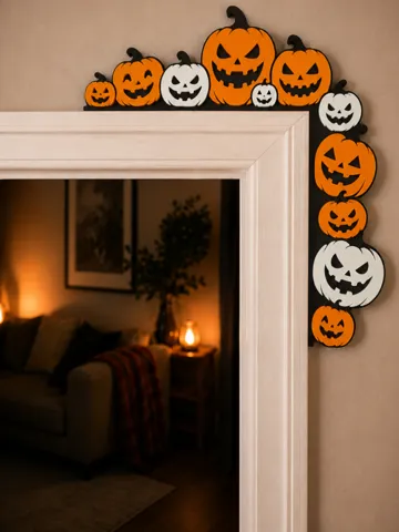Accesorio de iluminación decorativa: Jack-o-Lantern Door/Frame Corner Decor — vista de referencia 2