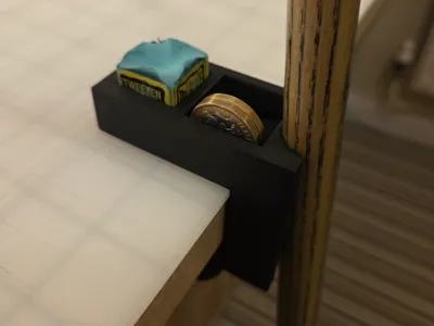 Single Cue Holder with Square Chalk Slot
