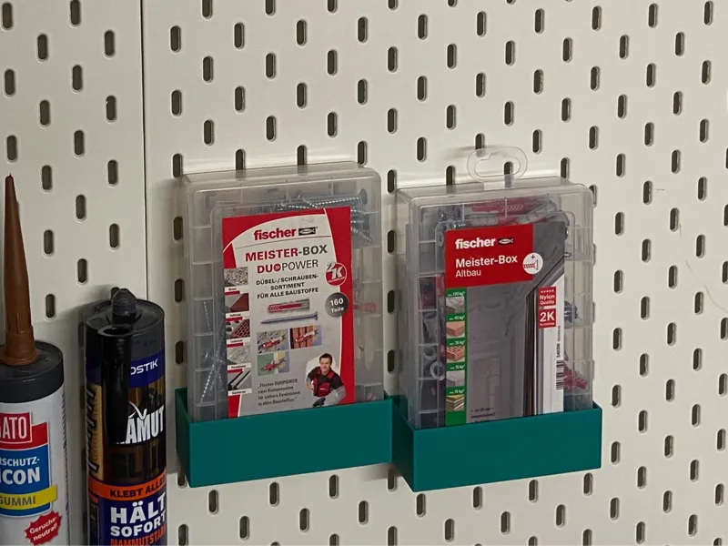 Fischer "Meisterbox" holder for IKEA Skadis