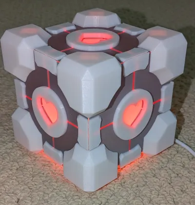 Light Up Portal Companion Cube
