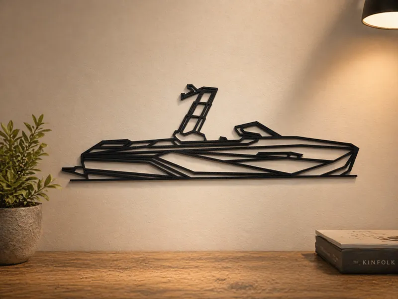 Nautique G23 Wake Boat Silhouette Wall Art