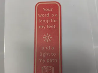 Your word is a lamp bookmark