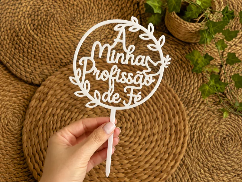 Topo de bolo para - A minha profissão de fé