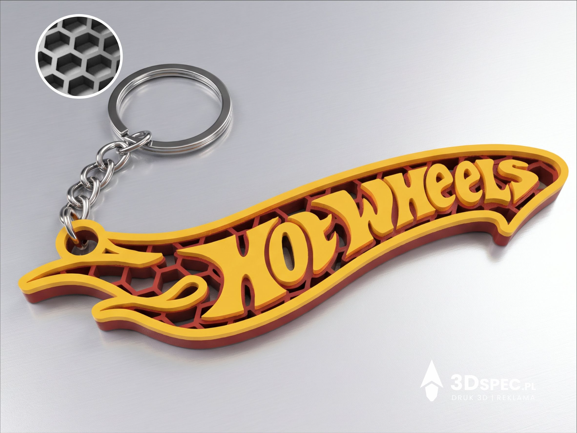 HOT WHEELS logo keychain