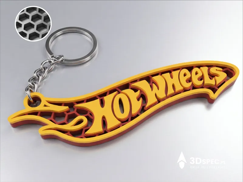 HOT WHEELS logo keychain